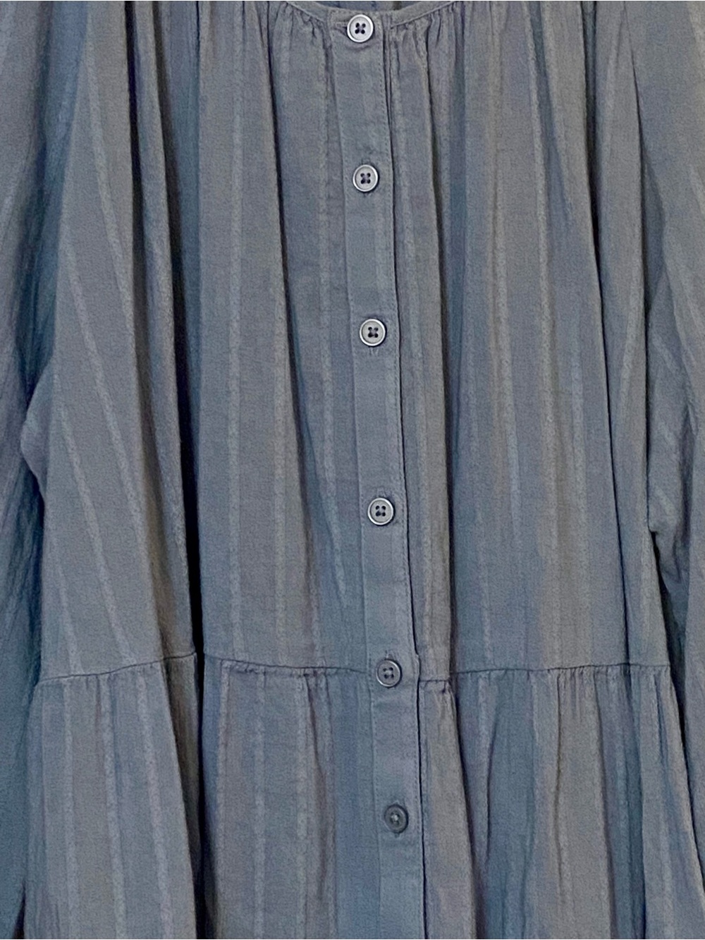 Torrid Baby Tiered Blue Button Down Babydoll Top - Size 0 - NWOT! - Picture 8 of 11